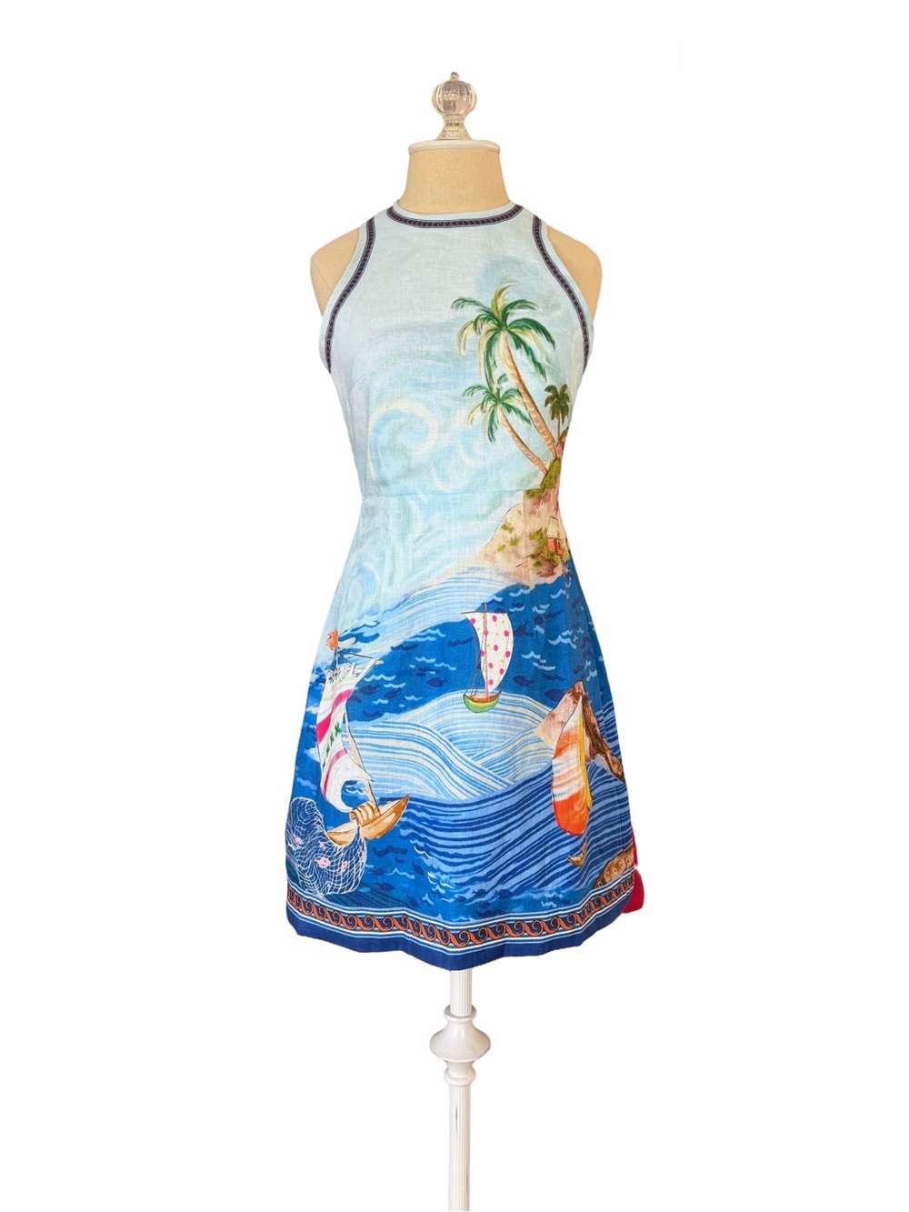 Alemais Island Cove Halter Neck Mini Dress